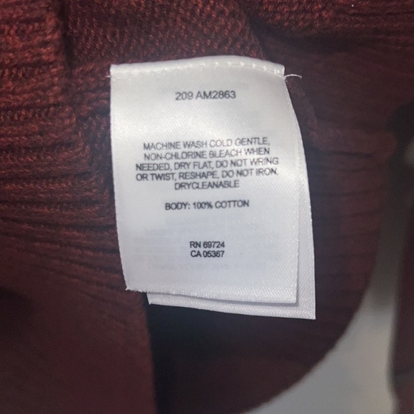 {NWOT Columbia Men’s Cotton V-Neck Sweater in Burgundy Size XL} - Picture 3 of 10